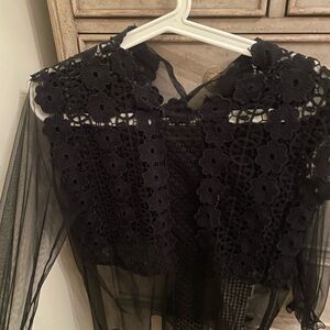 Elegant Black Lace Top